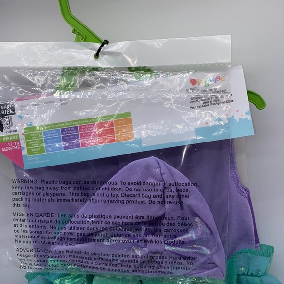 Disney Baby Ariel Infant Toddler Girls 2 Piece Halloween Costume 12-18 Months - Picture 11 of 13